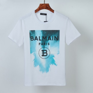 [발망]Balmain 2021 Mens Logo Cotton Short Sleeved Tshirs - 발망 2021 남성 로고 코튼 반팔티 Bam0118x.Size(m - 3xl).화이트