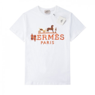[에르메스]Hermes 2021 Mens Crew-neck Short Sleeved Tshirts White - 에르메스 2021 남성 크루넥 반팔티 Her0641x Size(m - 2xl) 화이트