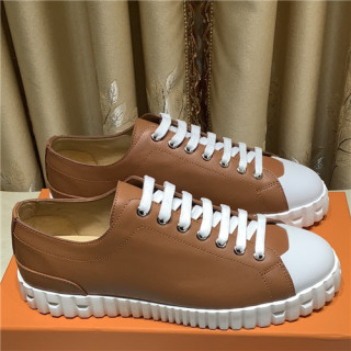 Hermes 2021 Men's Leather Sneakers,HERS0440 - 에르메스 2021 남성용 레더 스니커즈,Size(240-270),카멜