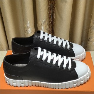 Hermes 2021 Men's Leather Sneakers,HERS0441 - 에르메스 2021 남성용 레더 스니커즈,Size(240-270),블랙