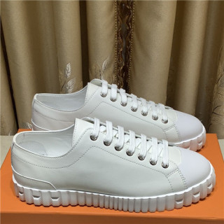 Hermes 2021 Men's Leather Sneakers,HERS0442 - 에르메스 2021 남성용 레더 스니커즈,Size(240-270),화이트