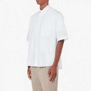Ami  Mens Logo Casual Cotton Short-sleeved Shirts White - 아미 2021 남성 로고 캐쥬얼 코튼 반팔 셔츠Ami0109x Size(s - xl) 화이트
