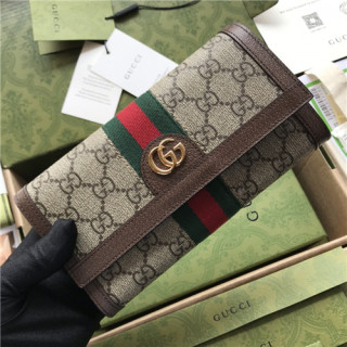 Gucci 2021 Women's Leather Wallet,19cm,GUW0193 - 구찌 2021 여성용 레더 장지갑,19cm,베이지