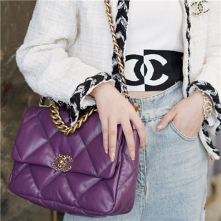 [럭셔리]Chanel 2021 Women's Leather Tote Bag/Shoulder Bag,30cm,CHAB1688 - 샤넬 2021 여서용 레더 토트백/숄더백,30cm,퍼플