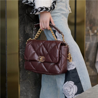[럭셔리]Chanel 2021 Women's Leather Tote Bag/Shoulder Bag,30cm,CHAB1689 - 샤넬 2021 여서용 레더 토트백/숄더백,30cm,와인