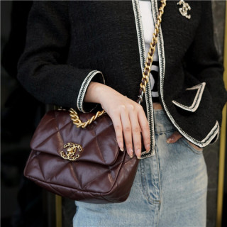 [럭셔리]Chanel 2021 Women's Leather Tote Bag/Shoulder Bag,26cm,CHAB1691 - 샤넬 2021 여서용 레더 토트백/숄더백,26cm,와인