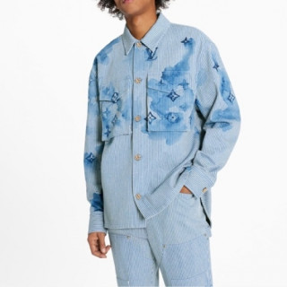 [추천템]Louis vuitton  Mens Trendy shirts Blue - 루이비통 2021 남성 트렌디 셔츠 Lou02890x Size(s - l) 블루