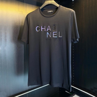 Chanel  Mm/Wm 'CC' Logo Cotton Short Sleeved Tshirts Black - 샤넬 2021 남/녀 'CC'로고 코튼 반팔티 Cnl0688x Size(m - 3xl) 블랙
