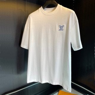 Louis vuitton  Mm/Wm Logo Short Sleeved Tshirts Navy - 루이비통 2021 남/녀 로고 반팔티 Lou02893x Size(s - 2xl) 화이트
