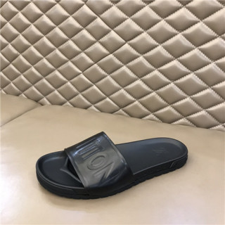 Louis Vuitton 2021 Men's Leather Slipper,LOUS2065 - 루이비통 2021 남성용 레더 슬리퍼,Size(240-270),블랙