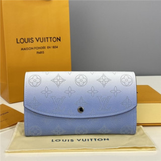 Louis Vuitton 2021 Women's Leather Wallet,19cm,M60143,LOUWT0512 - 루이비통 2021 여성용 레더 장지갑,19cm,블루