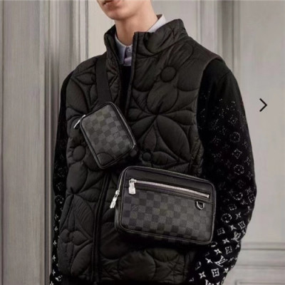 [루이비통]Louis Vuitton 2021 Men's Leather Messanger Bag/Cross Bag,23cm,N50018,LOUB2383 - 루이비통 2021 남성용 레더 메신저백/크로스백,23cm,블랙