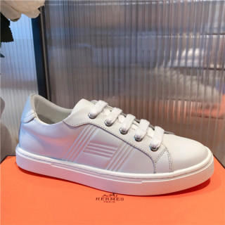 Hermes 2021 Men's Leather Sneakers,HERS0465 - 에르메스 2021 남성용 레더 스니커즈,Size(240-270),화이트