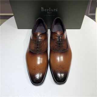 Berluti 2021 Men's Leather Oxford Shoes,BERTS0263 - 벨루티 2021 남성용 레더 옥스퍼드,Size(240-270),브라운
