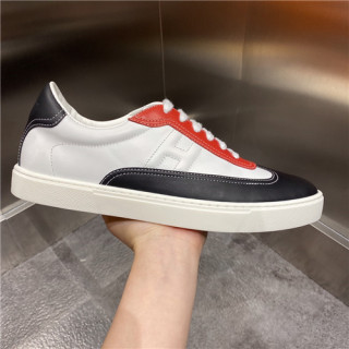 Hermes 2021 Men's Leather Sneakers,HERS0488 - 에르메스 2021 남성용 레더 스니커즈,Size(240-270),화이트