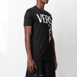 Versace  Mens Logo Short Sleeved Tshirts Black - 베르사체 2021 남성 메두사 반팔티 Ver0856x Size(s - 3xl) 블랙