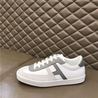Hermes 2021 Men's Leather Sneakers,HERS0491 - 에르메스 2021 남성용 레더 스니커즈,Size(240-270),화이트