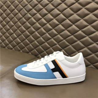 Hermes 2021 Men's Leather Sneakers,HERS0492 - 에르메스 2021 남성용 레더 스니커즈,Size(240-270),화이트