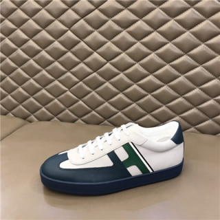 Hermes 2021 Men's Leather Sneakers,HERS0495 - 에르메스 2021 남성용 레더 스니커즈,Size(240-270),화이트