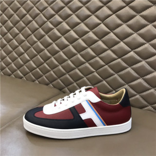 Hermes 2021 Men's Leather Sneakers,HERS0499 - 에르메스 2021 남성용 레더 스니커즈,Size(240-270),레드