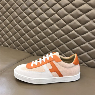 Hermes 2021 Men's Leather Sneakers,HERS0500 - 에르메스 2021 남성용 레더 스니커즈,Size(240-270),오렌지