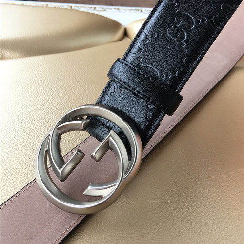 Gucci 2021 Men's Leather Belt,3.8cm,GUBT0202 - 구찌 2021 남성용 레더 벨트,3.8cm,블랙