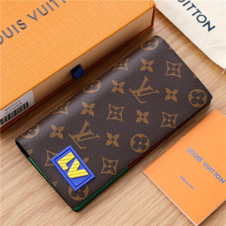 Louis Vuitton 2021 Men's Leather Wallet,19cm,LOUWT0520 - 루이비통 2021 남성요 레더 장지갑,19cm,브라운
