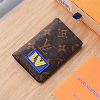 Louis Vuitton 2021 Men's Leather Wallet,11cm,LOUWT0521 - 루이비통 2021 남성용 레더 반지갑,11cm,브라운
