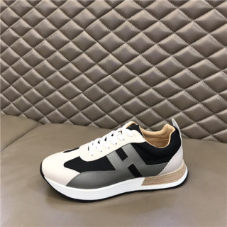 Hermes 2021 Men's Leather Sneakers,HERS0502 - 에르메스 2021 남성용 레더 스니커즈,Size(240-270),화이트