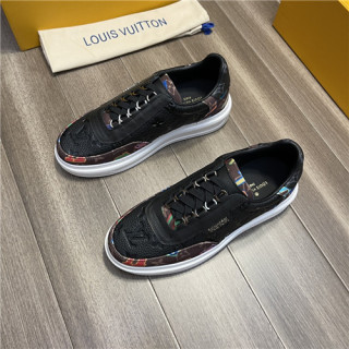 Louis Vuitton 2021 Men's Leather Sneakers,LOUS2168 - 루이비통 2021 남성용 레더 스니커즈,Size(240-270),블랙