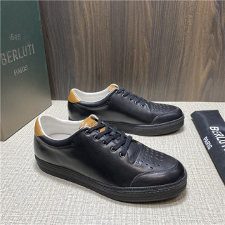 Berluti 2021 Men's Leather Sneakers,BERTS0278 - 벨루티 2021 남성용 레더 스니커즈,Size(240-270),블랙