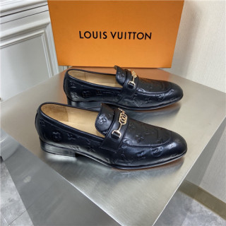 Louis Vuitton 2021 Men's Leather Loafer,LOUS2202 - 루이비통 2021 남성용 레더 로퍼,Size(240-270),블랙