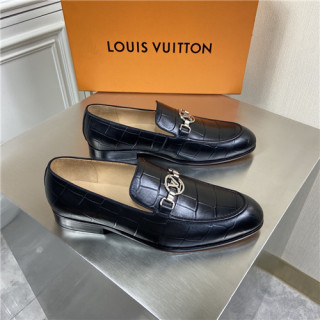 Louis Vuitton 2021 Men's Leather Loafer,LOUS2203 - 루이비통 2021 남성용 레더 로퍼,Size(240-270),블랙