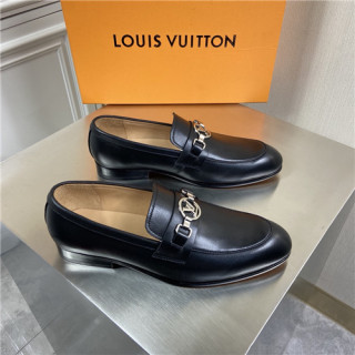Louis Vuitton 2021 Men's Leather Loafer,LOUS2205 - 루이비통 2021 남성용 레더 로퍼,Size(240-270),블랙