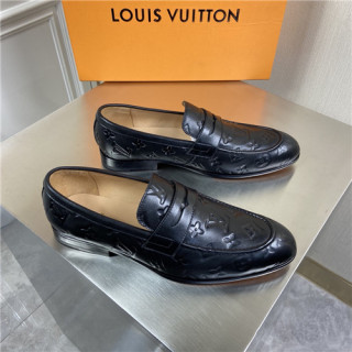 Louis Vuitton 2021 Men's Leather Loafer,LOUS2208 - 루이비통 2021 남성용 레더 로퍼,Size(240-270),블랙