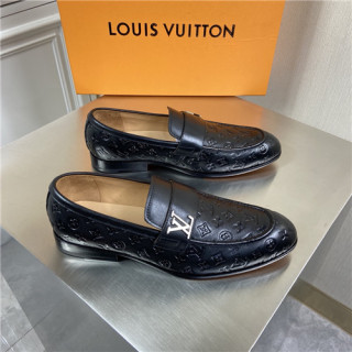 Louis Vuitton 2021 Men's Leather Loafer,LOUS2209 - 루이비통 2021 남성용 레더 로퍼,Size(240-270),블랙