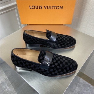 Louis Vuitton 2021 Men's Leather Loafer,LOUS2211 - 루이비통 2021 남성용 레더 로퍼,Size(240-270),블랙