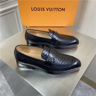 Louis Vuitton 2021 Men's Leather Loafer,LOUS2214 - 루이비통 2021 남성용 레더 로퍼,Size(240-270),블랙