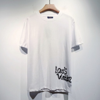 Louis vuitton  Mm/Wm Logo Short Sleeved Tshirts White - 루이비통 2021 남/녀 로고 반팔티 Lou03436x Size(s - 2xl) 화이트