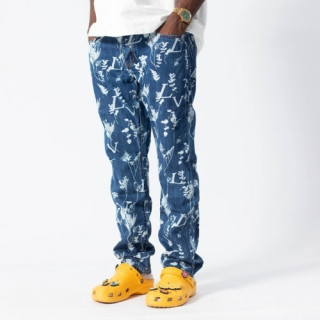 Louis vuitton  Mens Monogram Casual Pants Blue - 루이비통 2021 남성 모노그램 캐쥬얼 팬츠 Lou03451x Size(29 - 40) 블루