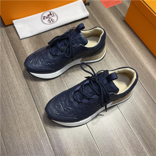 Hermes 2021 Men's Leather Sneakers,HERS0504 - 에르메스 2021 남성용 레더 스니커즈,Size(240-270),네이비