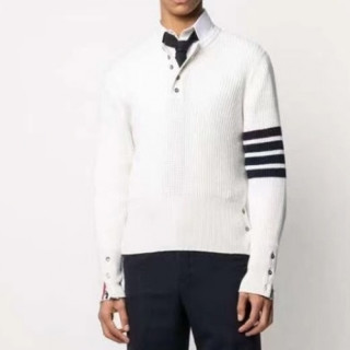 Thom Browne  Mm/Wm Strap Crew-neck Wool Sweaters White - 톰브라운 2021 남/녀 스트랩 크루넥 울 스웨터 Thom01425x Size(1- 4) 화이트