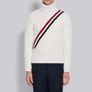 Thom Browne  Mm/Wm Strap Crew-neck Wool Sweaters White - 톰브라운 2021 남/녀 스트랩 크루넥 울 스웨터 Thom01431x Size(0 - 5) 화이트