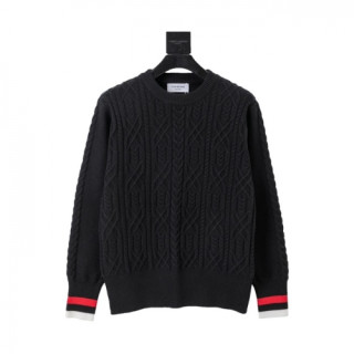 Thom Browne  Mm/Wm Strap Crew-neck Wool Sweaters Black - 톰브라운 2021 남/녀 스트랩 크루넥 울 스웨터 Thom01500x Size(s - l) 블랙