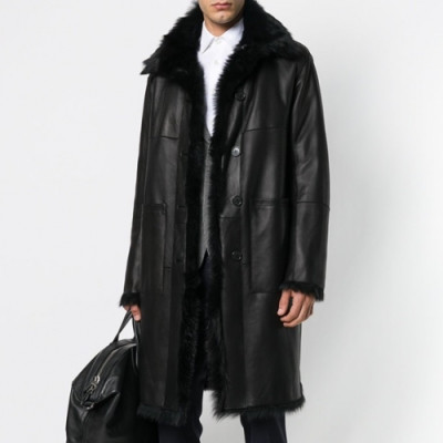 Prada  Mens Logo Casual Leather Jacket Black - 프라다 2021 남성 로고 캐쥬얼 가죽 자켓 Pra02511x Size(m - 3xl) 블랙