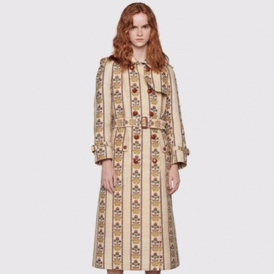 Gucci  Womens Casual Trench Coats Ivory - 구찌 2021 여성 캐쥬얼 트렌치 코트 Guc04515x Size(s - l) 아이보리