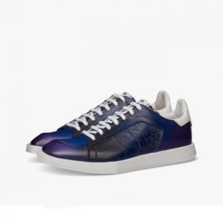 벨루티  남성 캐쥬얼 레더 스니커즈 Szie(245 - 270) 블루 - Berluti  Men's Casual Leather Sneakers Ber0071x Blue