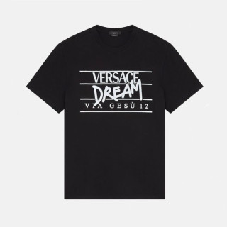 베르사체 남성 크루넥 블랙 반팔티 - Mens Black Tshirts - ver0883x