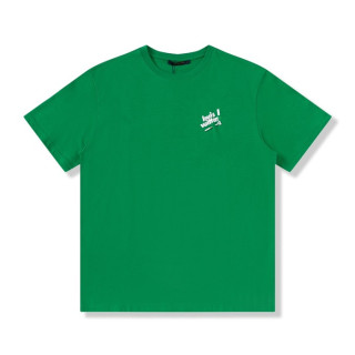 루이비통 남성 크루넥 그린 반팔티 - Mens Green Tshirts - lou04032x