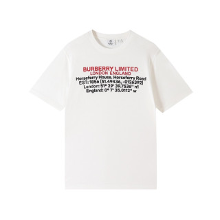 버버리 남성 크루넥 화이트 반팔티 - Mens White Tshirts - Bur04236x